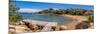 View of beach and whitewashed villas of Porto Rafael, Sardinia, Italy, Mediterranean, Europe-Frank Fell-Mounted Photographic Print