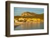 View of beach at sunset in Golfo Aranci, Sardinia, Italy, Mediterranean, Europe-Frank Fell-Framed Photographic Print