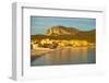 View of beach at sunset in Golfo Aranci, Sardinia, Italy, Mediterranean, Europe-Frank Fell-Framed Photographic Print