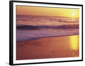 View of Beach at Sunset, Near Santa Cruz, California, USA-Stuart Westmoreland-Framed Photographic Print