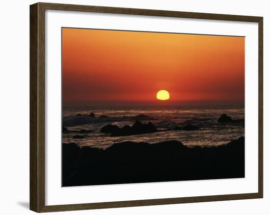 View of Beach at Sunset, Pacific Grove, Monterey Peninsula, California, USA-Stuart Westmorland-Framed Photographic Print