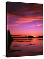 View of Beach at Sunset, Vancouver Island, British Columbia-Stuart Westmorland-Stretched Canvas