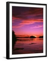 View of Beach at Sunset, Vancouver Island, British Columbia-Stuart Westmorland-Framed Premium Photographic Print