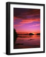 View of Beach at Sunset, Vancouver Island, British Columbia-Stuart Westmorland-Framed Photographic Print