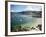 View of Beach, Harbour and Town, Bayona, Galicia, Spain-Duncan Maxwell-Framed Photographic Print