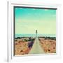 View of Beacon Far De Barbaria in Formentera, Balearic Islands, Spain, with a Retro Effect-nito-Framed Photographic Print