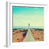 View of Beacon Far De Barbaria in Formentera, Balearic Islands, Spain, with a Retro Effect-nito-Framed Photographic Print