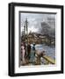 View of Beacon Hill From West Boston Bridge, 1890s-null-Framed Giclee Print