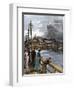 View of Beacon Hill From West Boston Bridge, 1890s-null-Framed Giclee Print