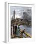 View of Beacon Hill From West Boston Bridge, 1890s-null-Framed Giclee Print