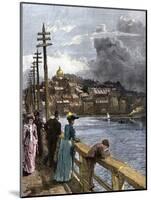 View of Beacon Hill From West Boston Bridge, 1890s-null-Mounted Giclee Print