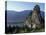 View of Beacon Rock on the Columbia River, Beacon Rock State Park, Washington, USA-Connie Ricca-Stretched Canvas