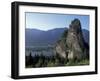 View of Beacon Rock on the Columbia River, Beacon Rock State Park, Washington, USA-Connie Ricca-Framed Photographic Print