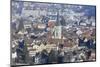 View of bell tower of Church of St. Martin and the city of Chur, district of Plessur, Canton of Gra-Roberto Moiola-Mounted Photographic Print