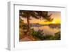 View of Belvedere Skiathos Old Port from elevated position at sunrise in Skiathos Town-Frank Fell-Framed Photographic Print