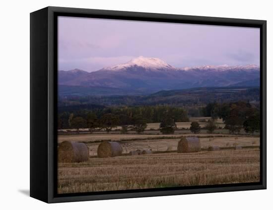 View of Ben Vorlich at Dawn from David Stirling Monument, Near Doune, Stirlingshire, Scotland, UK-Jean Brooks-Framed Stretched Canvas