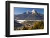 View of Berchtesgaden in Autumn with the Watzmann Mountain in the Background-Miles Ertman-Framed Photographic Print