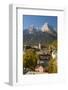 View of Berchtesgaden in Autumn with the Watzmann Mountain in the Background-Miles Ertman-Framed Photographic Print