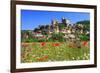 View of Beynac Castle in Beynac-et-Cazenac on Dordogne River-null-Framed Art Print