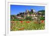View of Beynac Castle in Beynac-et-Cazenac on Dordogne River-null-Framed Art Print
