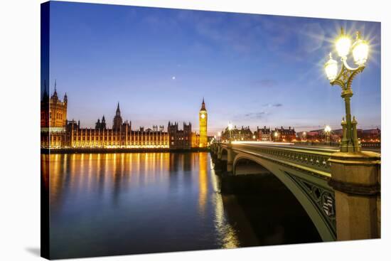 View of Big Ben and Palace of Westminster-Roberto Moiola-Stretched Canvas