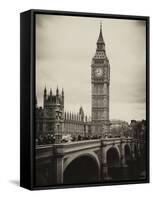 View of Big Ben from across the Westminster Bridge - London - UK - England - United Kingdom-Philippe Hugonnard-Framed Stretched Canvas