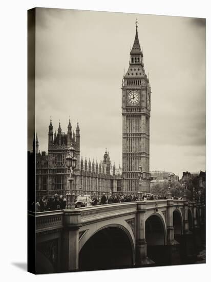 View of Big Ben from across the Westminster Bridge - London - UK - England - United Kingdom-Philippe Hugonnard-Stretched Canvas