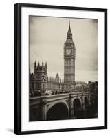 View of Big Ben from across the Westminster Bridge - London - UK - England - United Kingdom-Philippe Hugonnard-Framed Premium Photographic Print