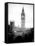 View of Big Ben from across the Westminster Bridge - London - UK - England - United Kingdom-Philippe Hugonnard-Framed Stretched Canvas