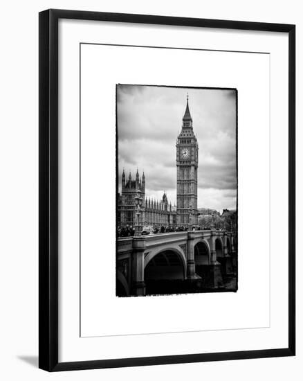 View of Big Ben from across the Westminster Bridge - London - UK - England - United Kingdom-Philippe Hugonnard-Framed Photographic Print