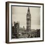 View of Big Ben from across the Westminster Bridge - London - UK - England - United Kingdom-Philippe Hugonnard-Framed Premium Photographic Print