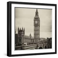 View of Big Ben from across the Westminster Bridge - London - UK - England - United Kingdom-Philippe Hugonnard-Framed Premium Photographic Print