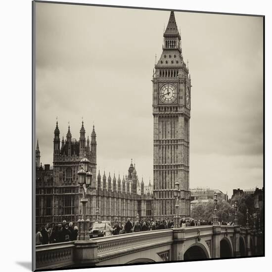 View of Big Ben from across the Westminster Bridge - London - UK - England - United Kingdom-Philippe Hugonnard-Mounted Photographic Print