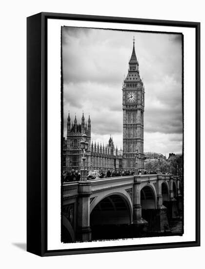 View of Big Ben from across the Westminster Bridge - London - UK - England - United Kingdom-Philippe Hugonnard-Framed Stretched Canvas