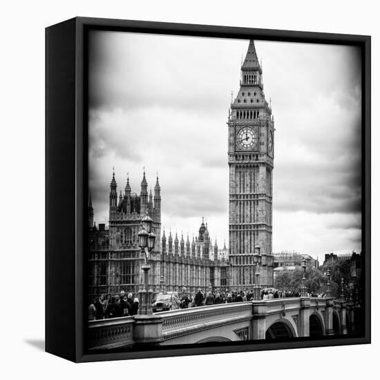 View of Big Ben from across the Westminster Bridge - London - UK - England - United Kingdom-Philippe Hugonnard-Framed Stretched Canvas