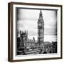 View of Big Ben from across the Westminster Bridge - London - UK - England - United Kingdom-Philippe Hugonnard-Framed Photographic Print