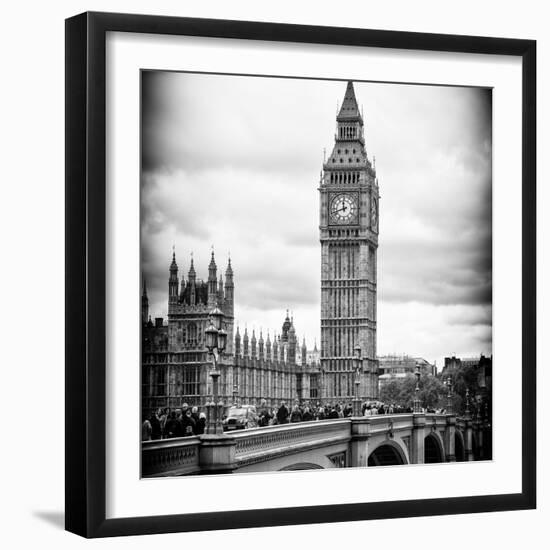 View of Big Ben from across the Westminster Bridge - London - UK - England - United Kingdom-Philippe Hugonnard-Framed Photographic Print