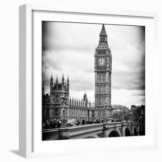 View of Big Ben from across the Westminster Bridge - London - UK - England - United Kingdom-Philippe Hugonnard-Framed Photographic Print