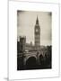 View of Big Ben from across the Westminster Bridge - London - UK - England - United Kingdom-Philippe Hugonnard-Mounted Art Print