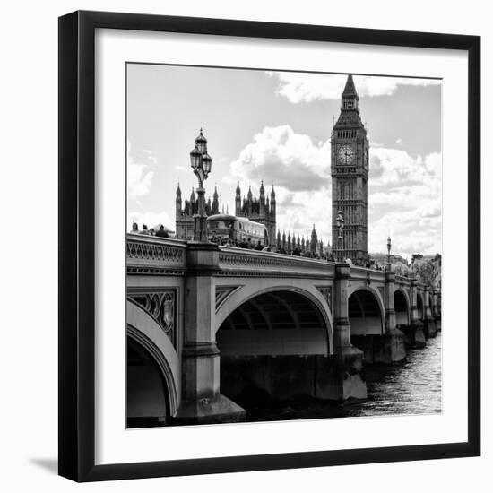 View of Big Ben from across the Westminster Bridge - Thames River - City of London - UK - England-Philippe Hugonnard-Framed Photographic Print