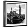 View of Big Ben from across the Westminster Bridge - Thames River - City of London - UK - England-Philippe Hugonnard-Framed Photographic Print