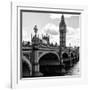 View of Big Ben from across the Westminster Bridge - Thames River - City of London - UK - England-Philippe Hugonnard-Framed Photographic Print