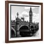 View of Big Ben from across the Westminster Bridge - Thames River - City of London - UK - England-Philippe Hugonnard-Framed Photographic Print