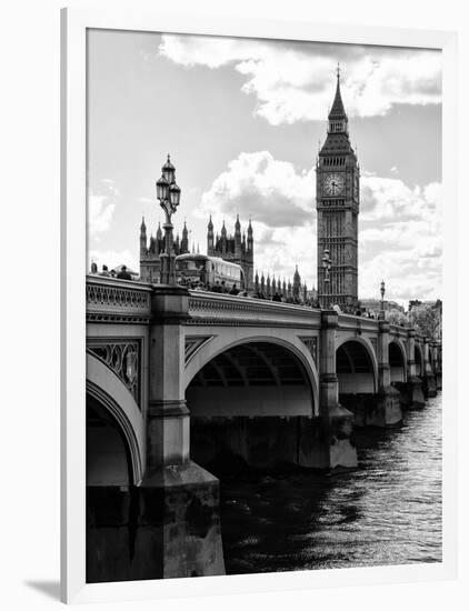 View of Big Ben from across the Westminster Bridge - Thames River - City of London - UK - England-Philippe Hugonnard-Framed Photographic Print