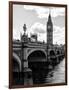 View of Big Ben from across the Westminster Bridge - Thames River - City of London - UK - England-Philippe Hugonnard-Framed Photographic Print