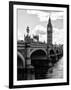 View of Big Ben from across the Westminster Bridge - Thames River - City of London - UK - England-Philippe Hugonnard-Framed Photographic Print