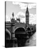 View of Big Ben from across the Westminster Bridge - Thames River - City of London - UK - England-Philippe Hugonnard-Stretched Canvas