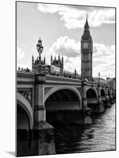 View of Big Ben from across the Westminster Bridge - Thames River - City of London - UK - England-Philippe Hugonnard-Mounted Photographic Print