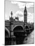 View of Big Ben from across the Westminster Bridge - Thames River - City of London - UK - England-Philippe Hugonnard-Mounted Photographic Print