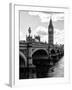 View of Big Ben from across the Westminster Bridge - Thames River - City of London - UK - England-Philippe Hugonnard-Framed Premium Photographic Print